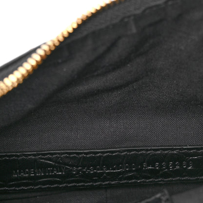 Balenciaga Extra Supple Calfskin Crocodile Embossed Le Cagole Shoulder Bag XS Black 7 of 11