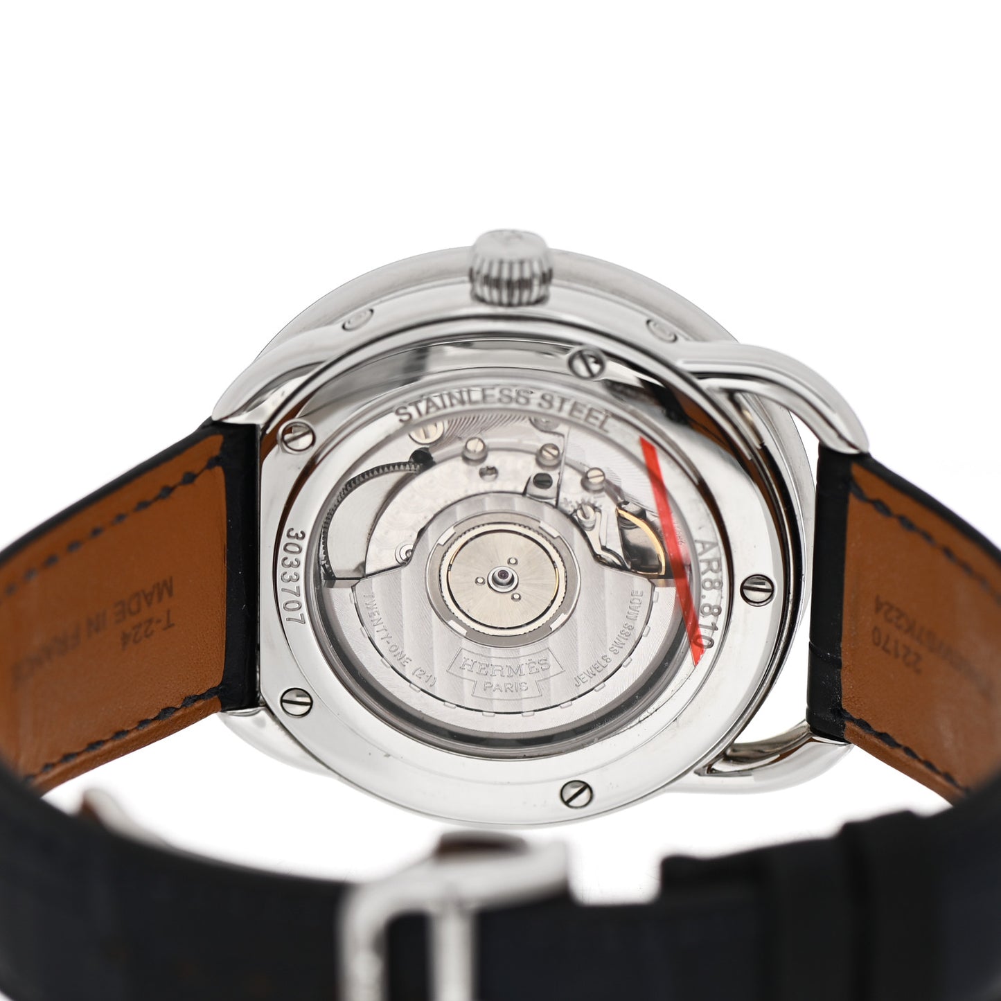 Stainless Steel Alligator 43mm Arceau Grande Lune Automatic Watch Bleu Abysse