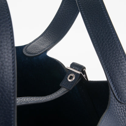 Hermes Taurillon Clemence Picotin Lock 22 MM Bleu Nuit 8 of 8