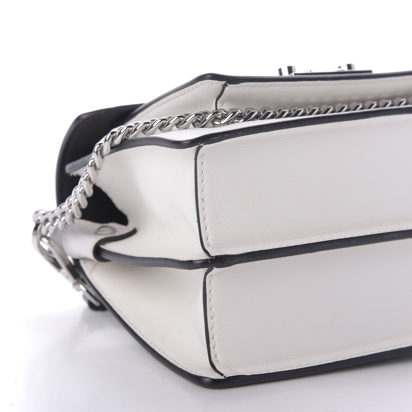 Calfskin Visetos Small Patricia Crossbody Bag Eden Black