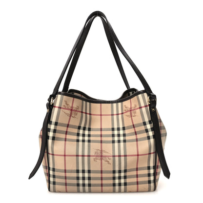 Burberry Haymarket Check Small Canterbury Tote Chocolate 1 of 10