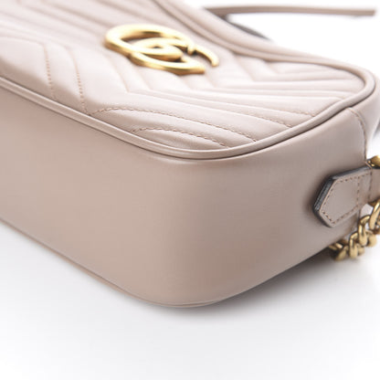 Gucci Calfskin Matelasse Small GG Marmont Chain Shoulder Bag Porcelain Rose 6 of 8