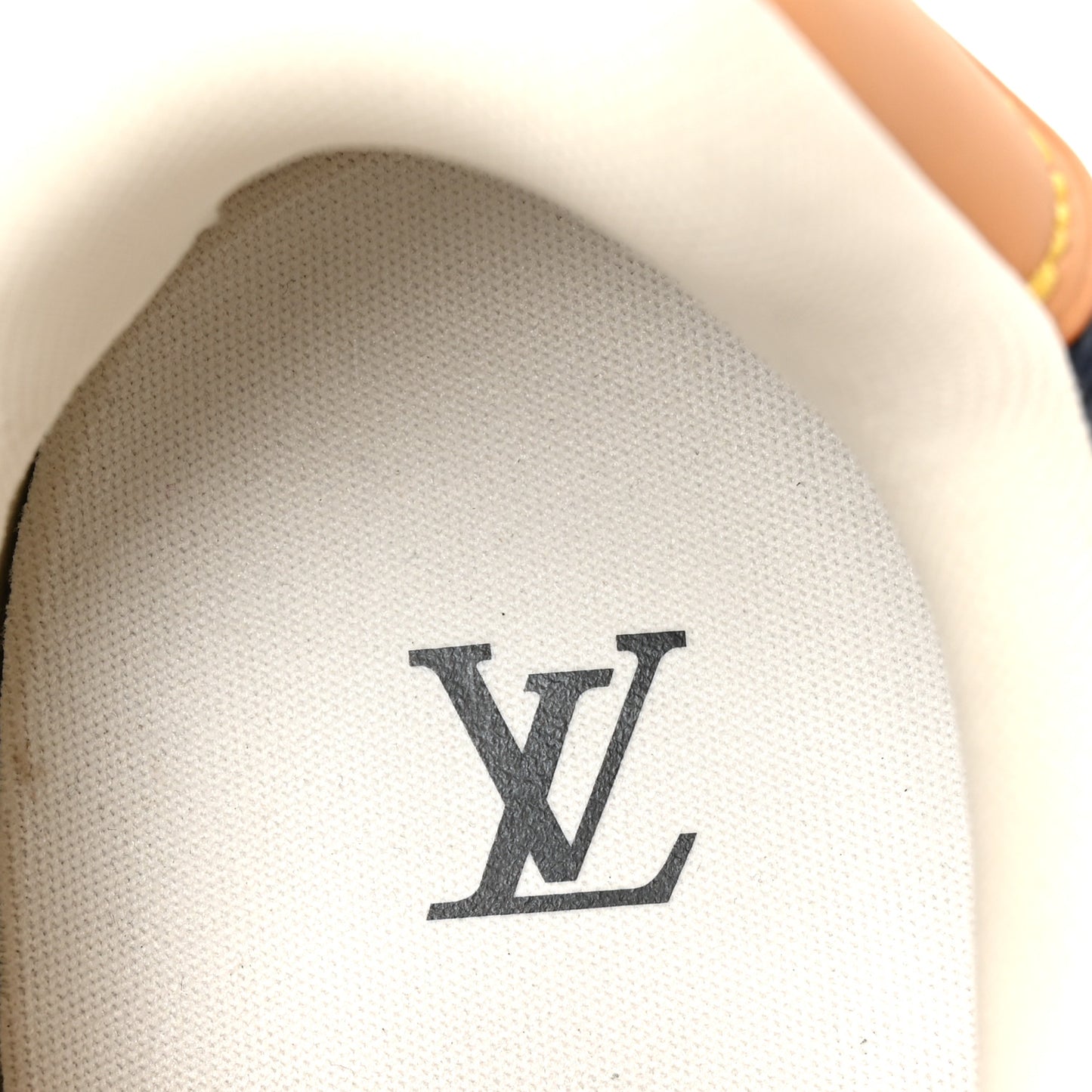 Denim Effect Lambskin Mens LV Buttersoft Sneakers 9.5 Navy Blue