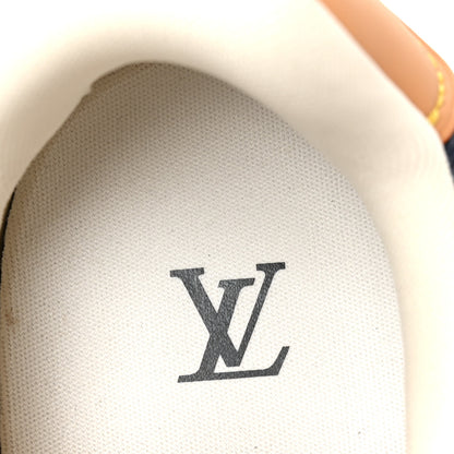 Louis Vuitton Denim Effect Lambskin Mens LV Buttersoft Sneakers 9.5 Navy Blue 9 of 10