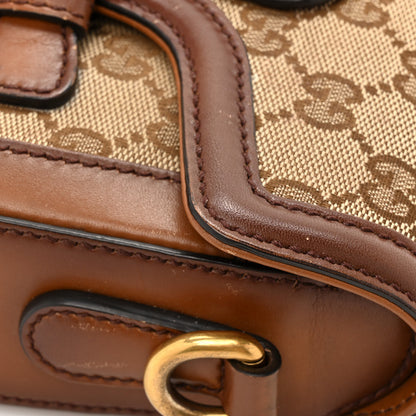 Gucci Monogram Small Lady Web Shoulder Bag Beige Cuir 12 of 17