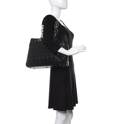 Christian Dior Lambskin Cannage Large Dior Soft Shopping Tote Black 2 of 15