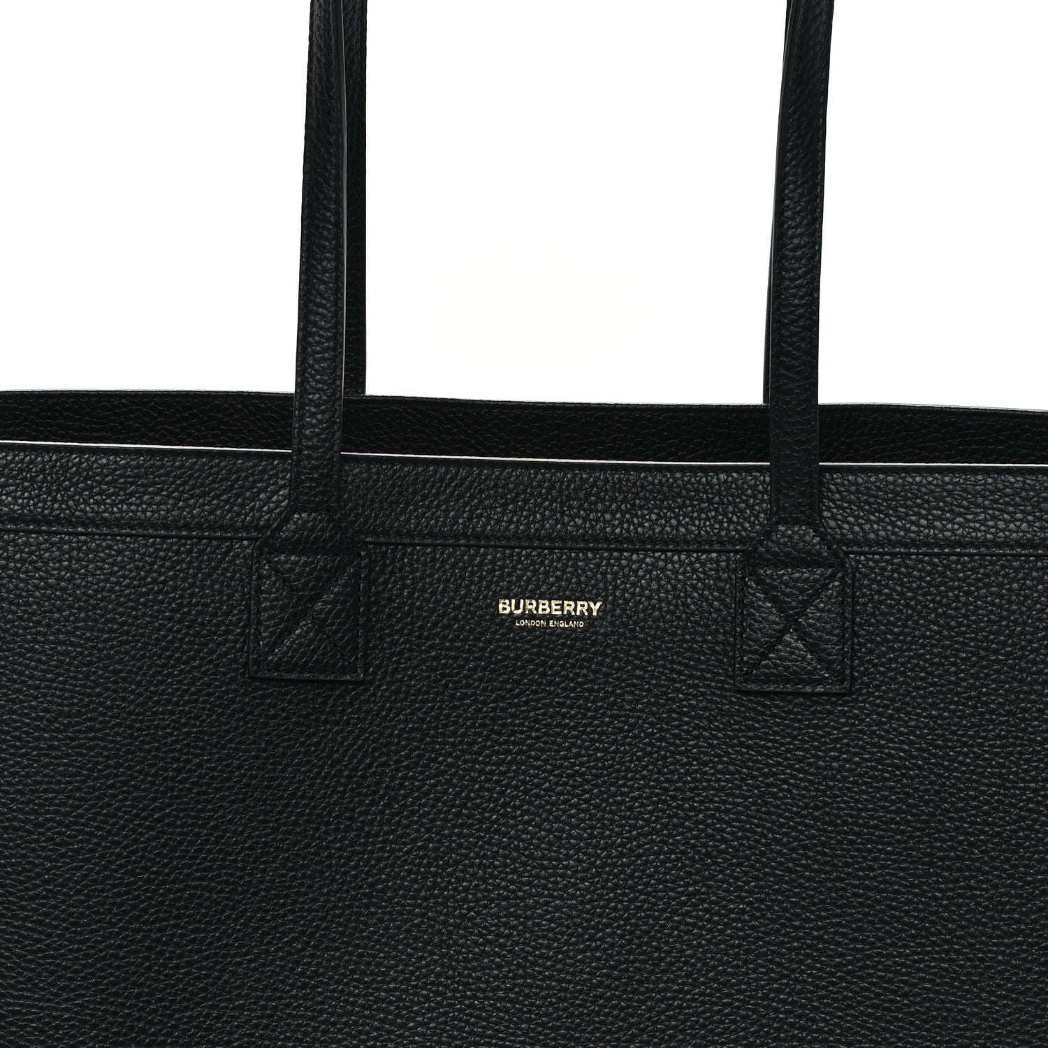 Burberry Grainy Calfskin Medium London Tote Bag Black 9 of 11