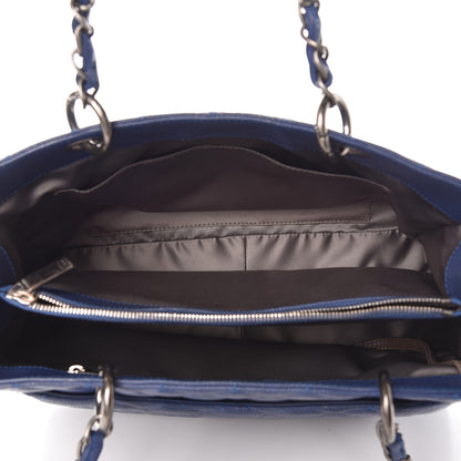 Chanel Caviar Quilted Grand Shopping Tote GST Dark Blue 9 of 22