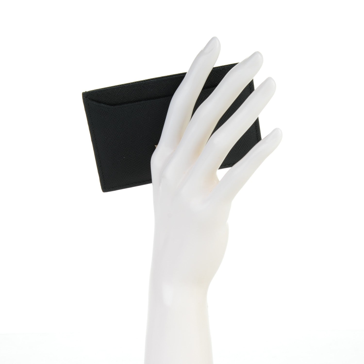 Prada Saffiano Metal Card Case Black 2 of 6