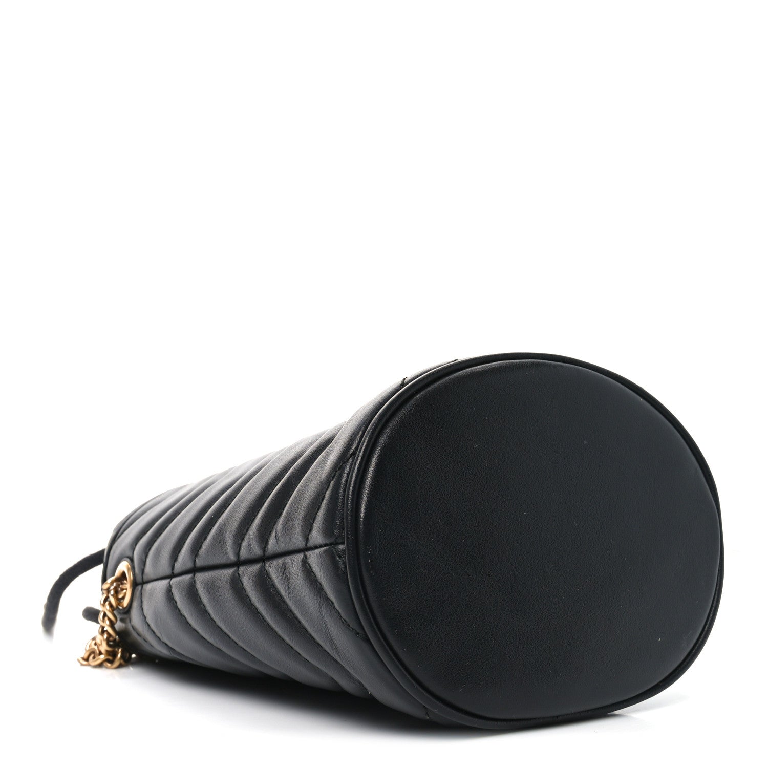 Gucci Calfskin Matelasse Mini GG Marmont 2.0 Bucket Bag Black 4 of 10