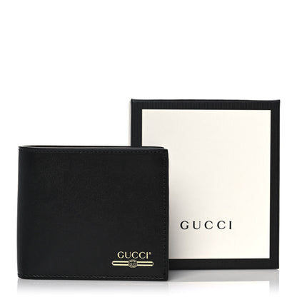 Gucci Plutone Calfskin Logo Bi-Fold Wallet Black 12 of 12