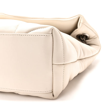 Saint Laurent Lambskin Quilted Small Loulou Puffer Monogram Chain Satchel Crema Soft 10 of 10