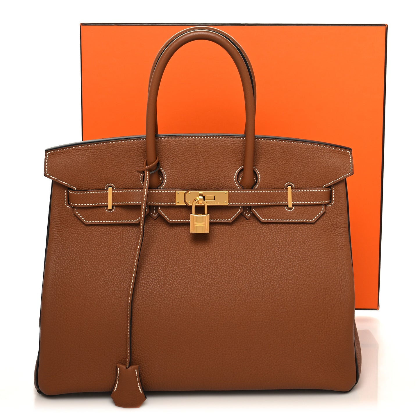 Togo Horseshoe Birkin 35 Gold Chocolate