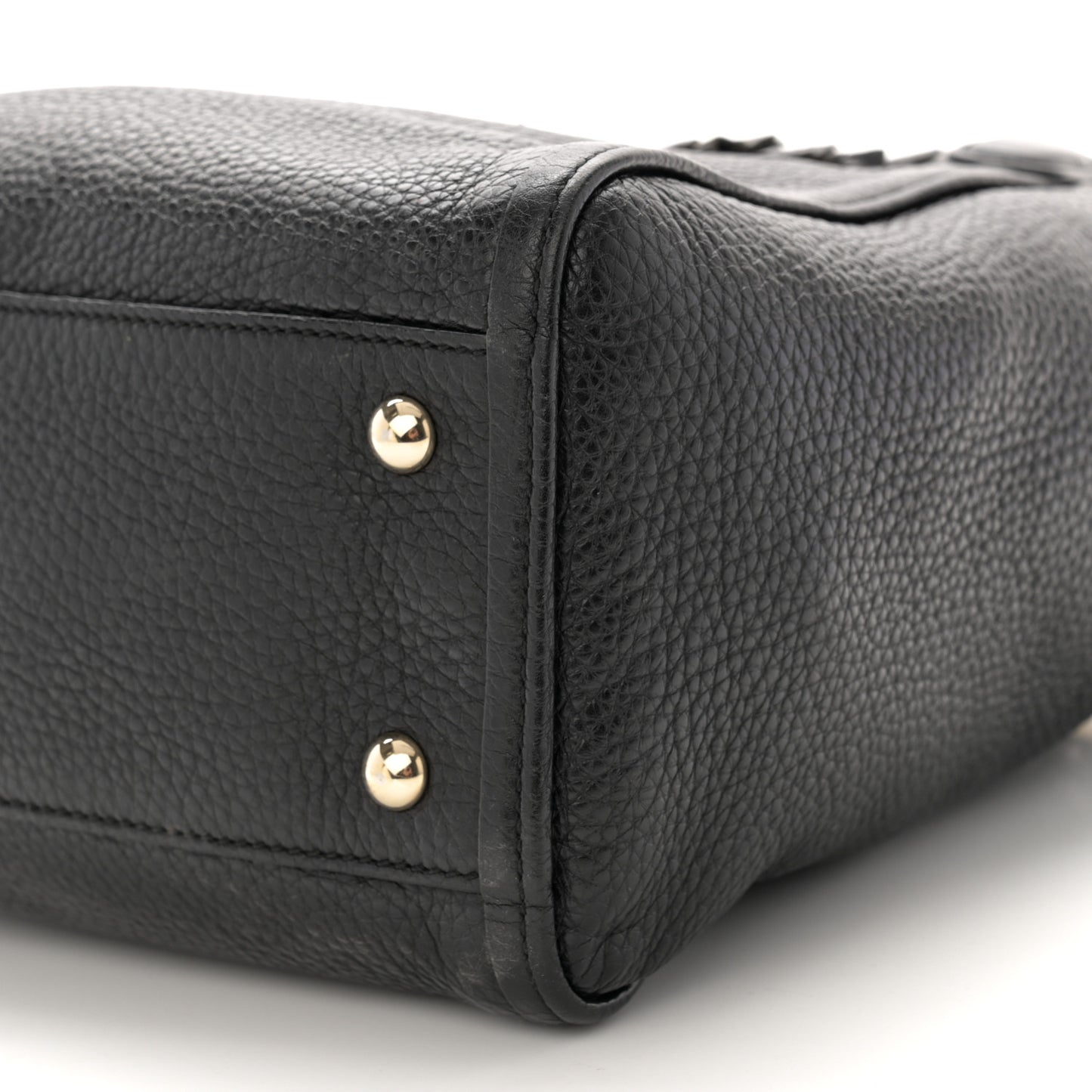 Pebbled Calfskin Small Soho Shoulder Bag Black