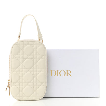 Christian Dior Lambskin Cannage Lady Dior Phone Holder Latte 9 of 9
