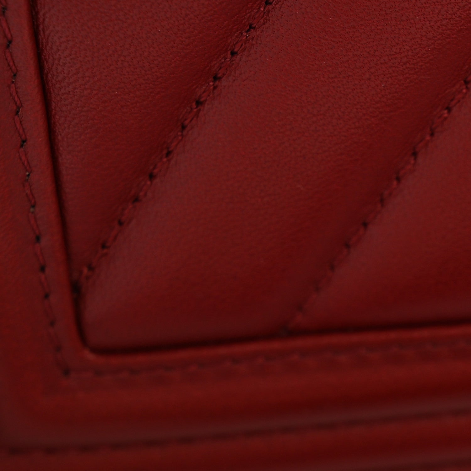 Chanel Lambskin Chevron Quilted Medium Boy Flap Red 11 of 12