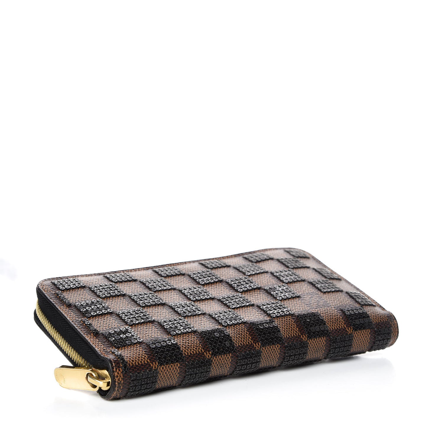 Damier Paillettes Zippy Wallet Black