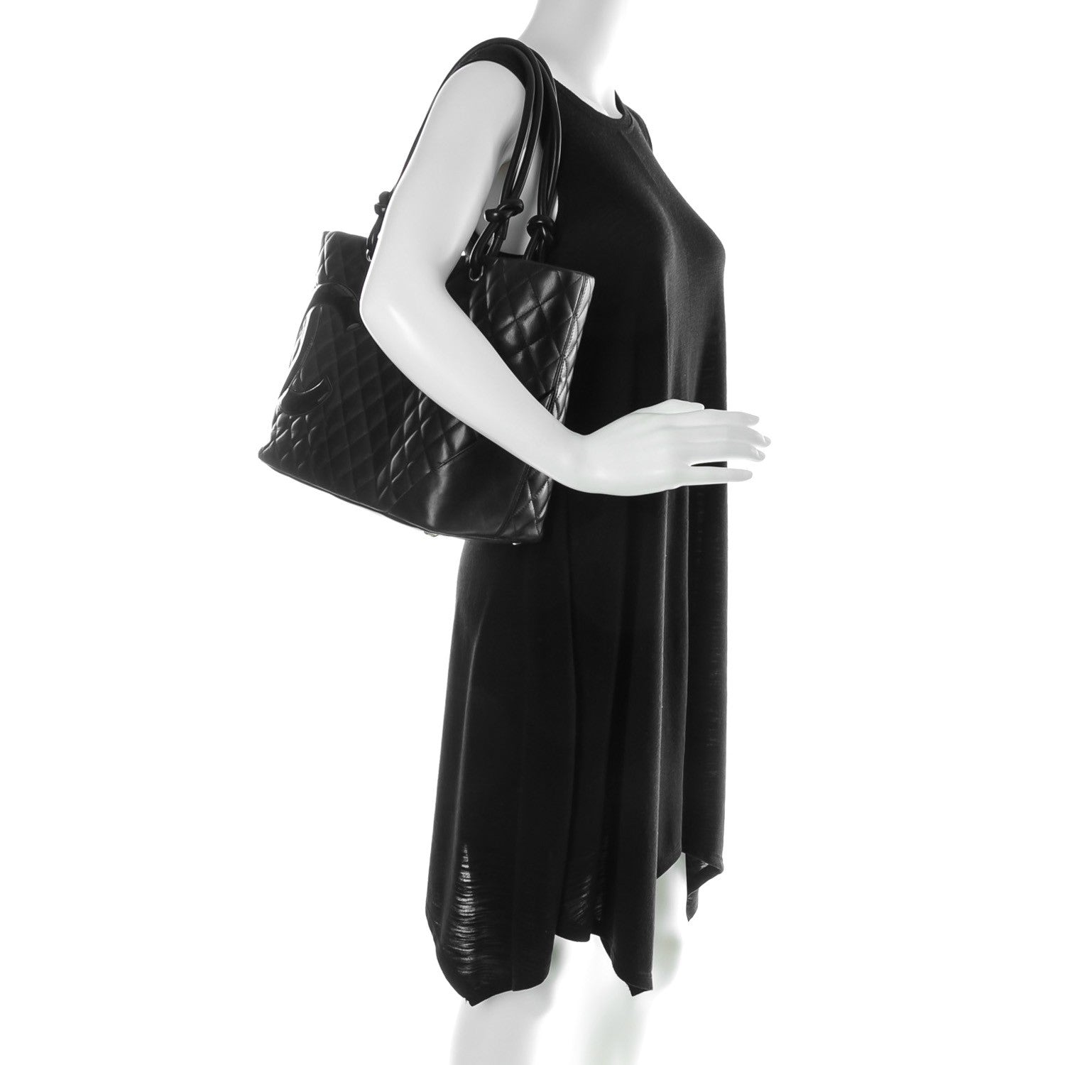 Chanel Calfskin Quilted Large Cambon Tote Black 2 of 9