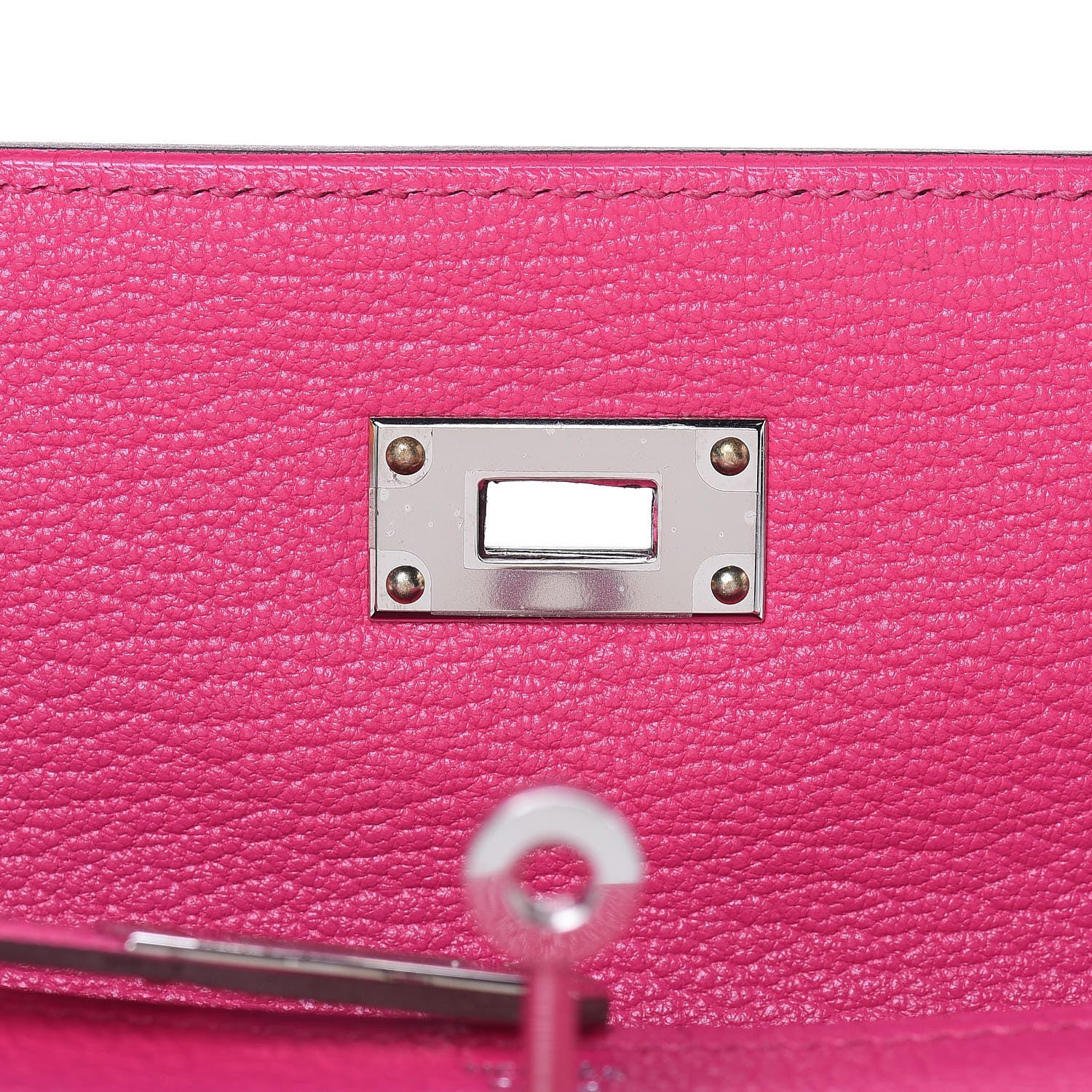 Hermes Chevre Mysore Kelly Longue Wallet Rose Tyrien 8 of 17
