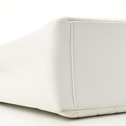 Chanel Caviar Quilted Grand Shopping Tote GST White 9 of 10