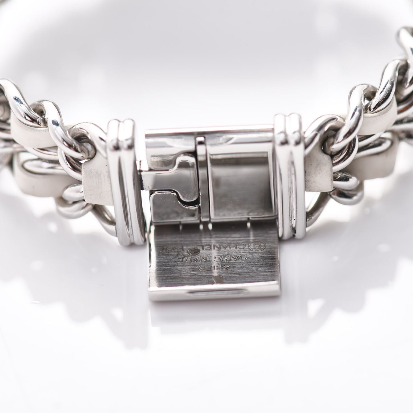 Stainless Steel Lambskin Mother of Pearl 20mm Chain Premiere Quartz Watch White M