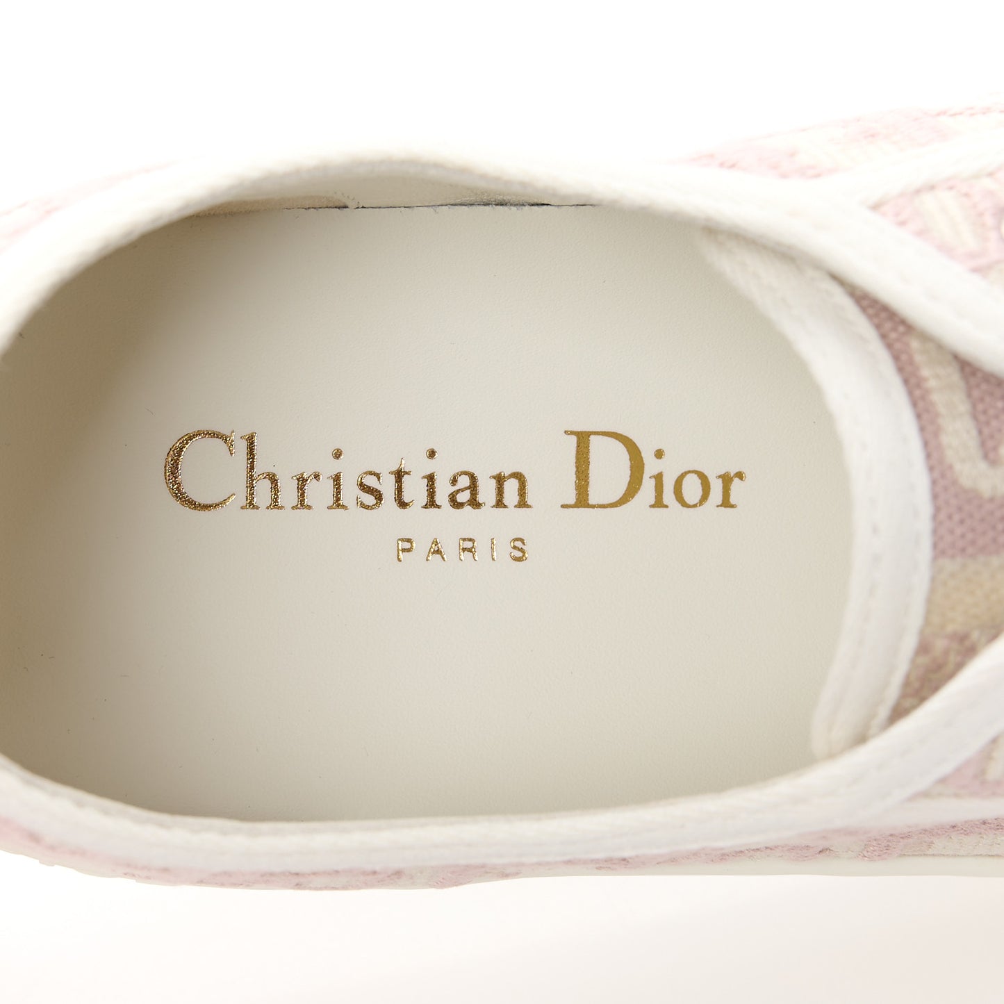 Canvas Oblique Walk'N'Dior Low Top Sneakers 39 Powder Nude
