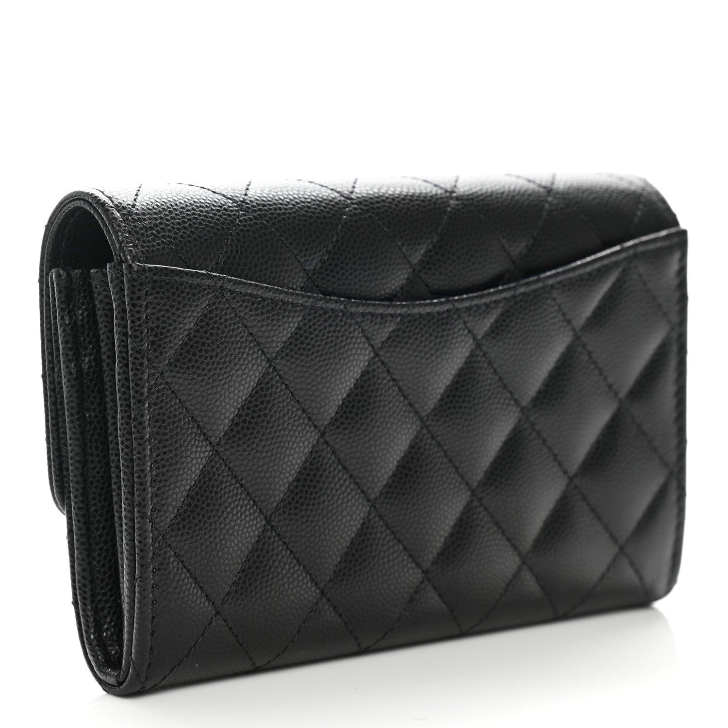 Chanel Caviar Quilted Medium Flap Wallet Black 3 of 9