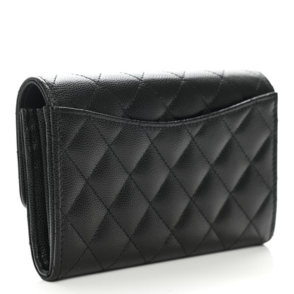 Chanel Caviar Quilted Medium Flap Wallet Black 3 of 9