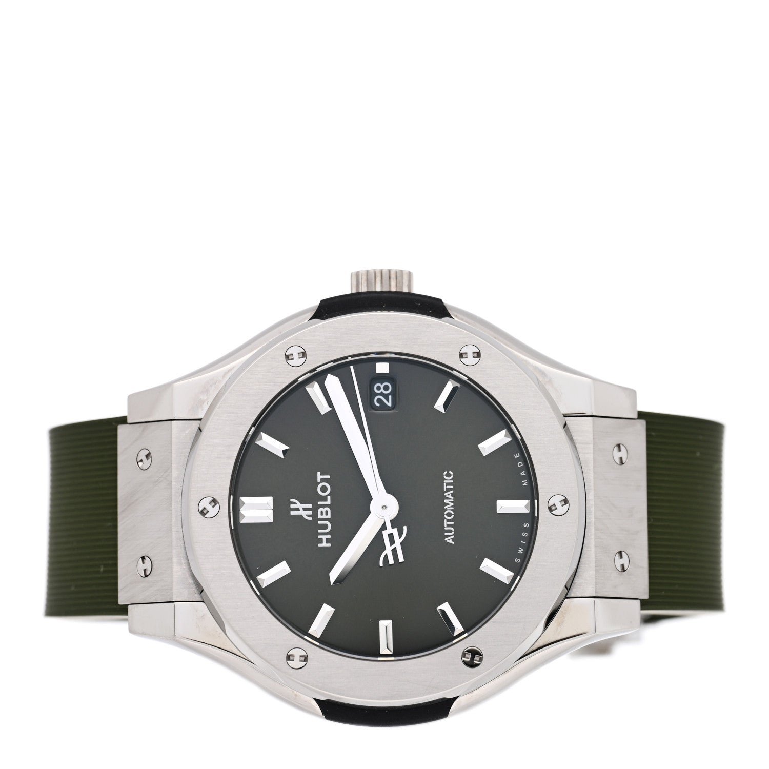 Hublot Titanium Rubber 38mm Classic Fusion Automatic Watch Green 565.NX.8970.RX 2 of 4