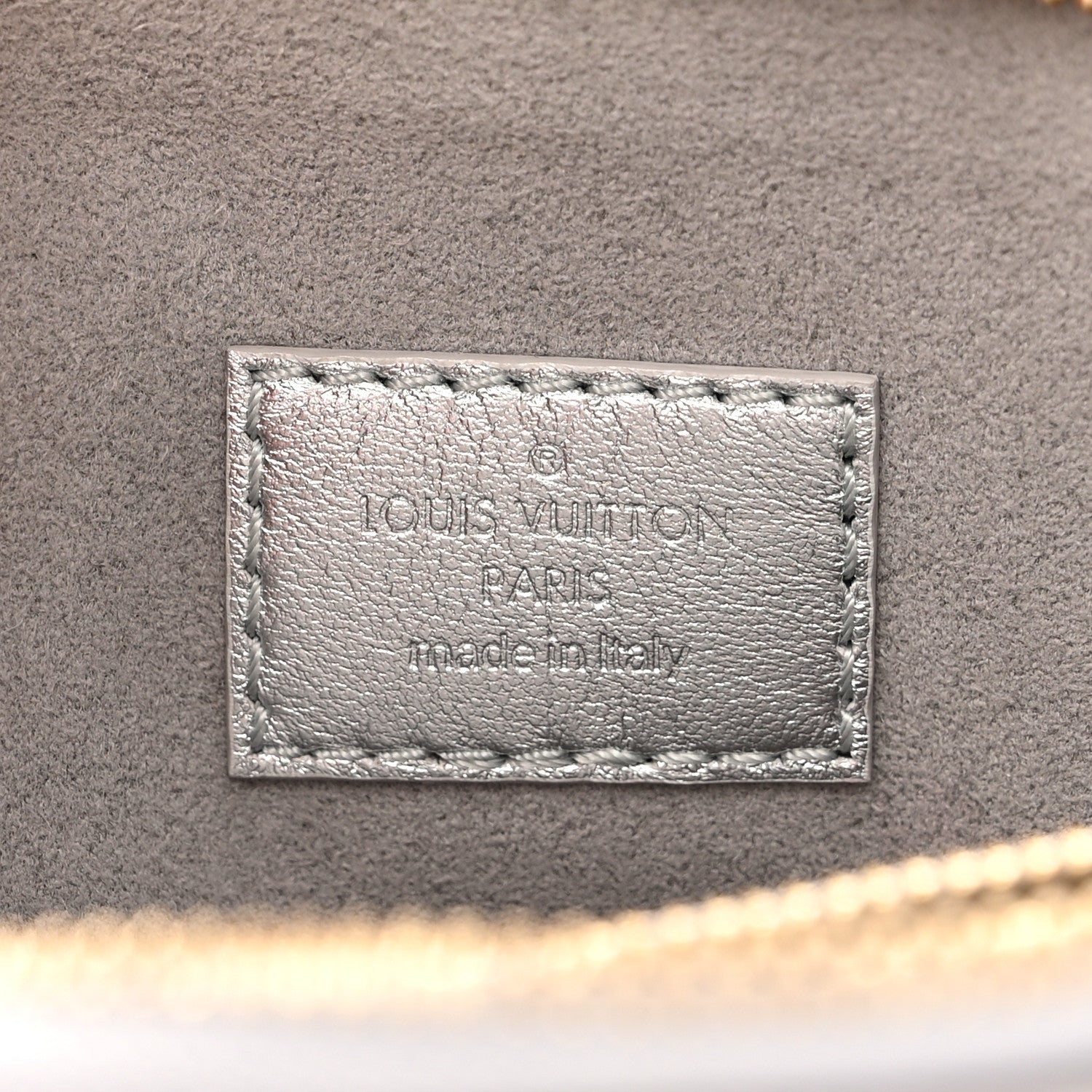Louis Vuitton Satin Sequin Embroidered Monogram Coussin BB Silver 6 of 9
