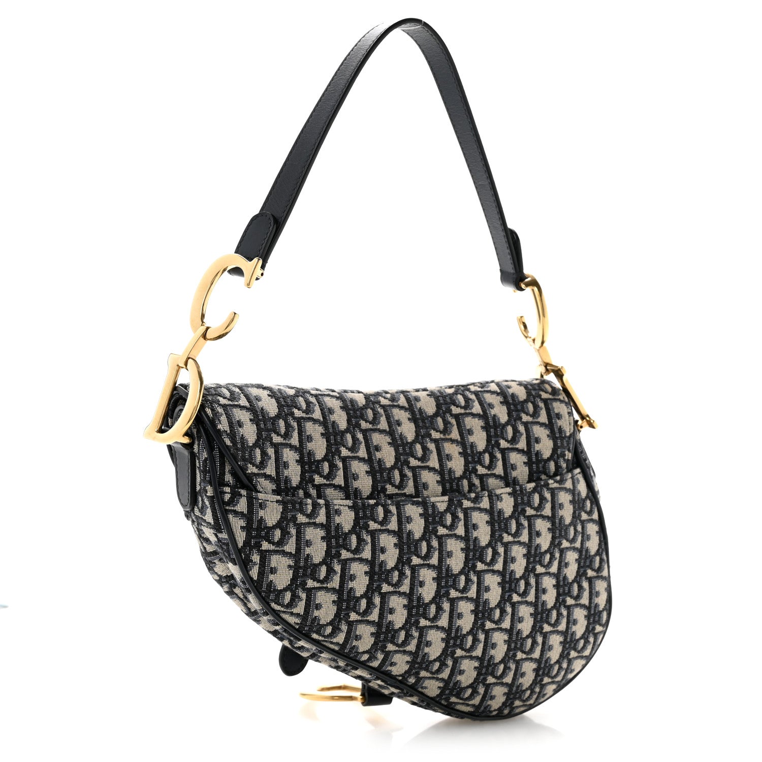 Christian Dior Oblique Saddle Bag Blue 3 of 12