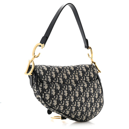 Christian Dior Oblique Saddle Bag Blue 3 of 12