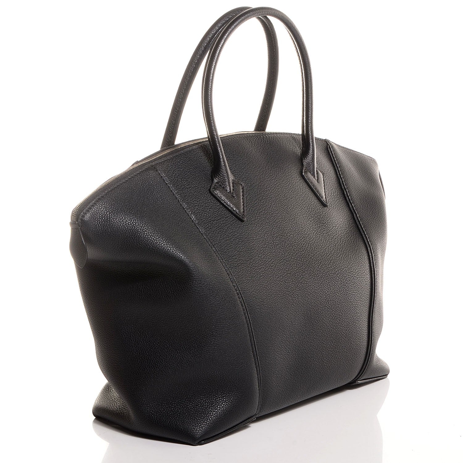 Louis Vuitton Veau Cachemire Soft Lockit MM Black 3 of 8