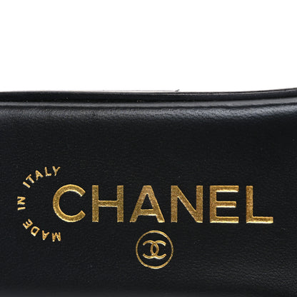 Chanel Lambskin CC Cut Out Mules Sandals 37 Black 9 of 11