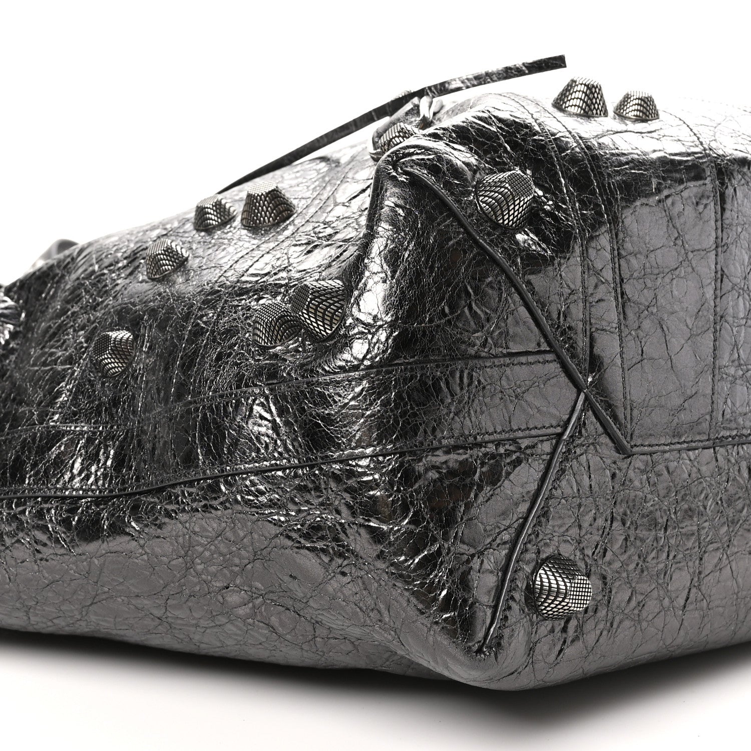 Balenciaga Agneau Arena Large Le Cagole Carry All Bag Steel Grey 9 of 10