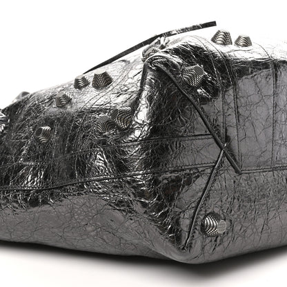 Balenciaga Agneau Arena Large Le Cagole Carry All Bag Steel Grey 9 of 10