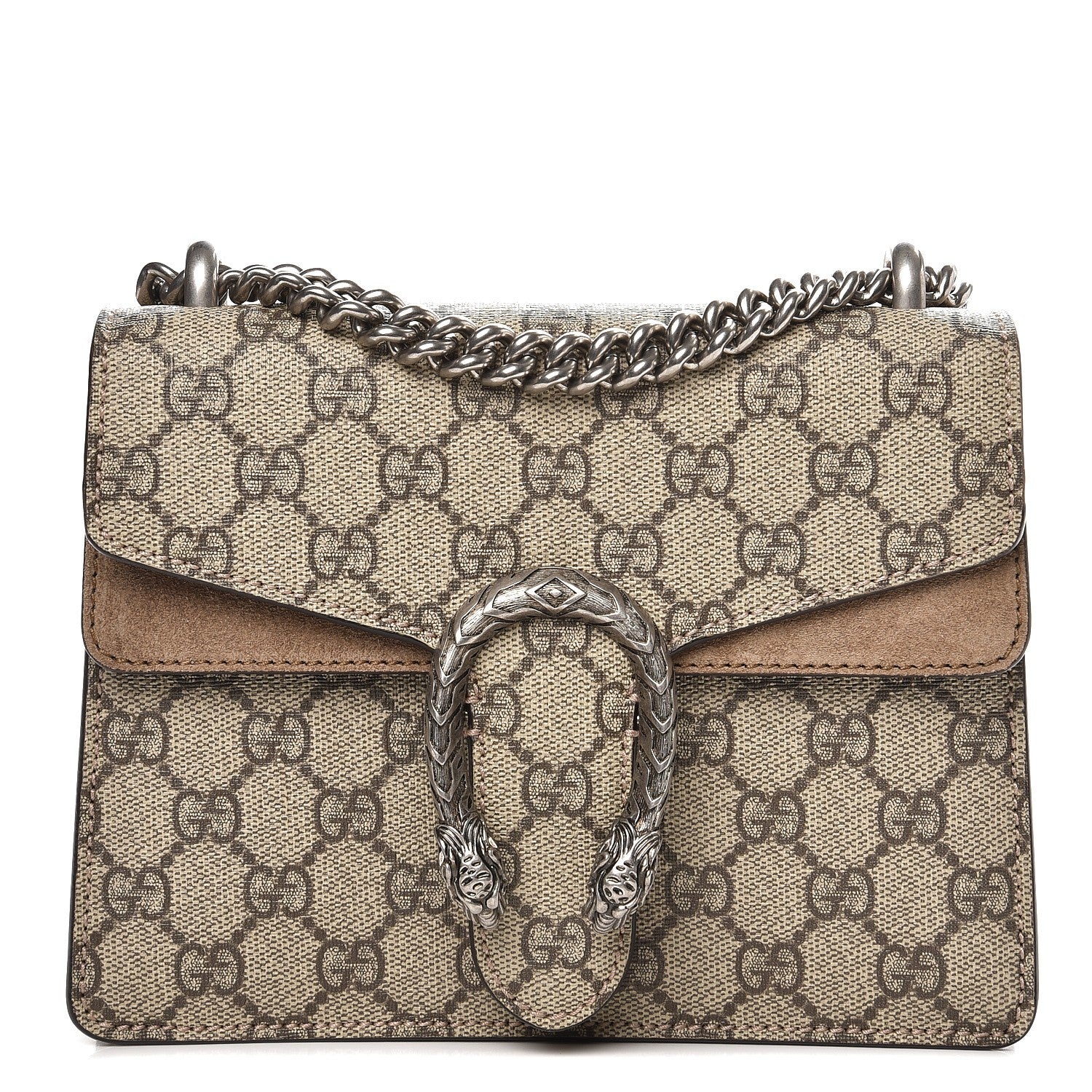 Gucci GG Supreme Monogram Mini Dionysus Shoulder Bag Taupe 1 of 9