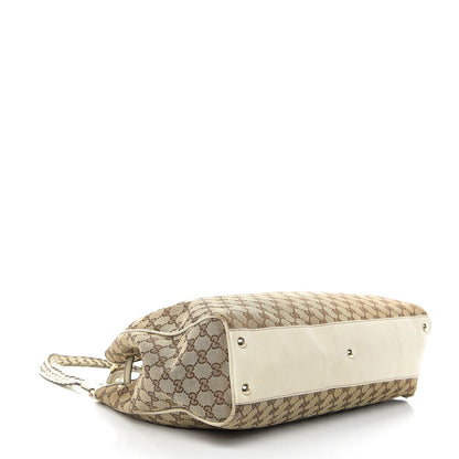 Gucci Monogram Peggy Braided Tote Off White 3 of 17