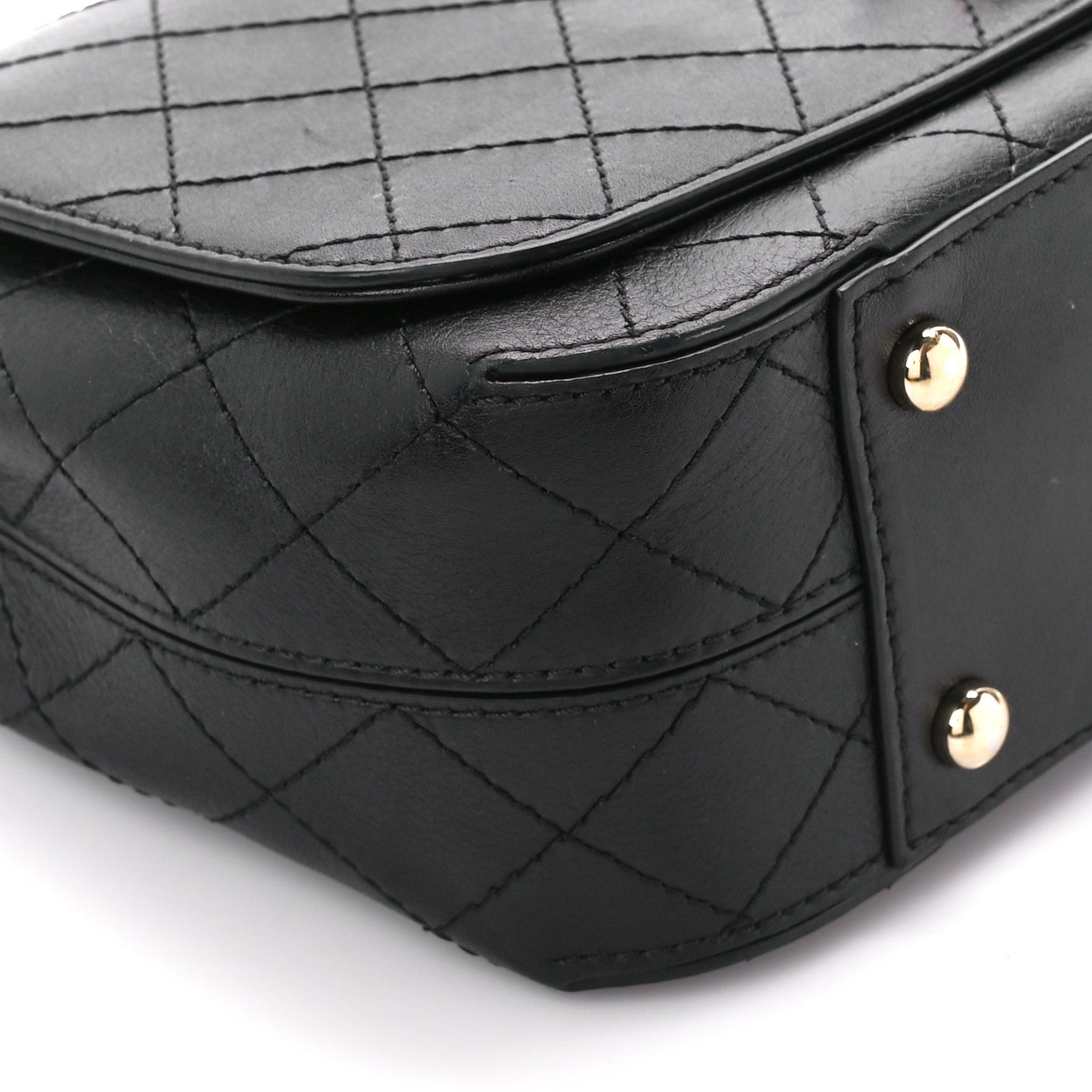 Chanel Calfskin Stitched Medium Covered CC Flap Bag Black 10 of 15