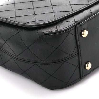Chanel Calfskin Stitched Medium Covered CC Flap Bag Black 10 of 15