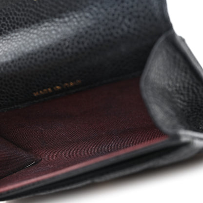 Chanel Caviar Quilted Flap Card Holder Wallet Black 10 of 10