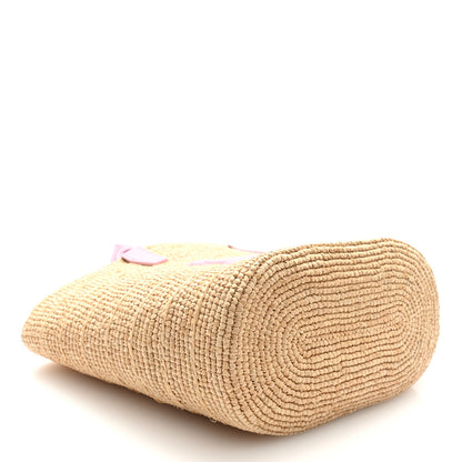 Celine Raffia Calfskin Triomphe Teen Panier Silk Pink Silk Pink 5 of 10
