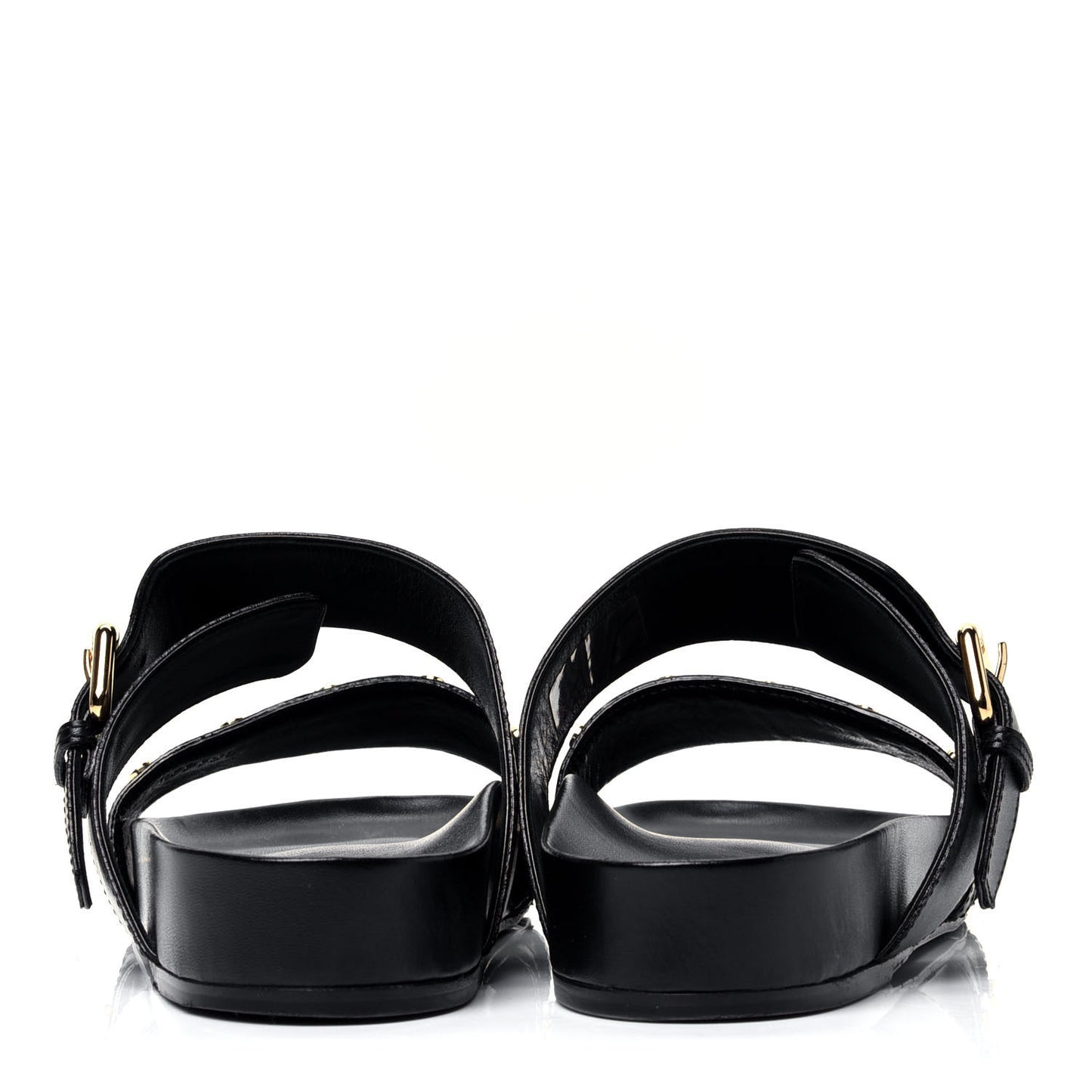Bom Dia Flat Mule Sandals 37 Black