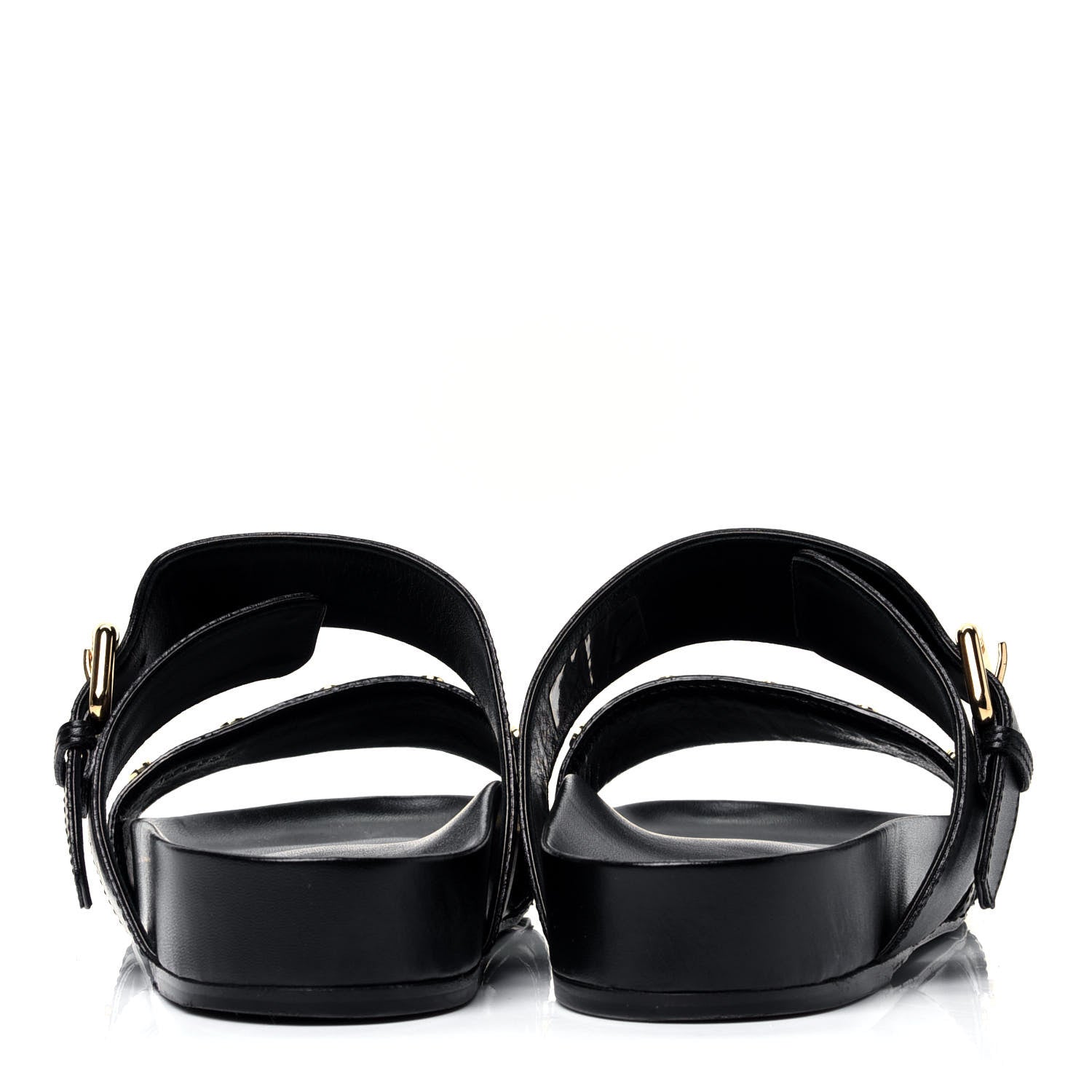 Louis Vuitton Bom Dia Flat Mule Sandals 37 Black 6 of 9