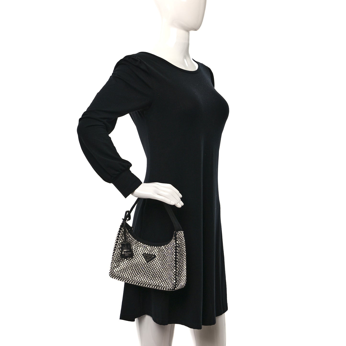 Satin Crystal Mini Re-Edition 2000 Bag Cristal