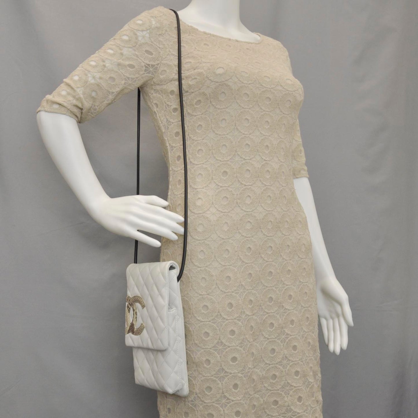 Python Cambon Shoulder Bag White