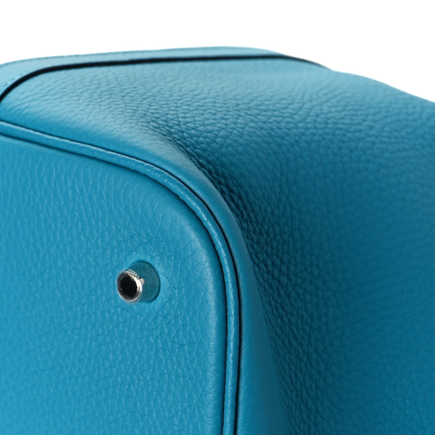 Hermes Taurillon Clemence Picotin Lock 26 GM Turquoise 9 of 12