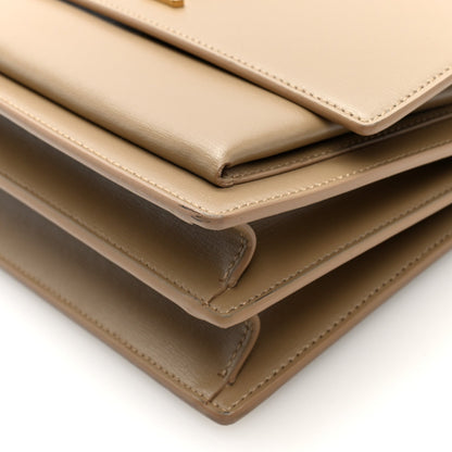 Saint Laurent Calfskin Medium Monogram Sunset Dark Latte 9 of 10