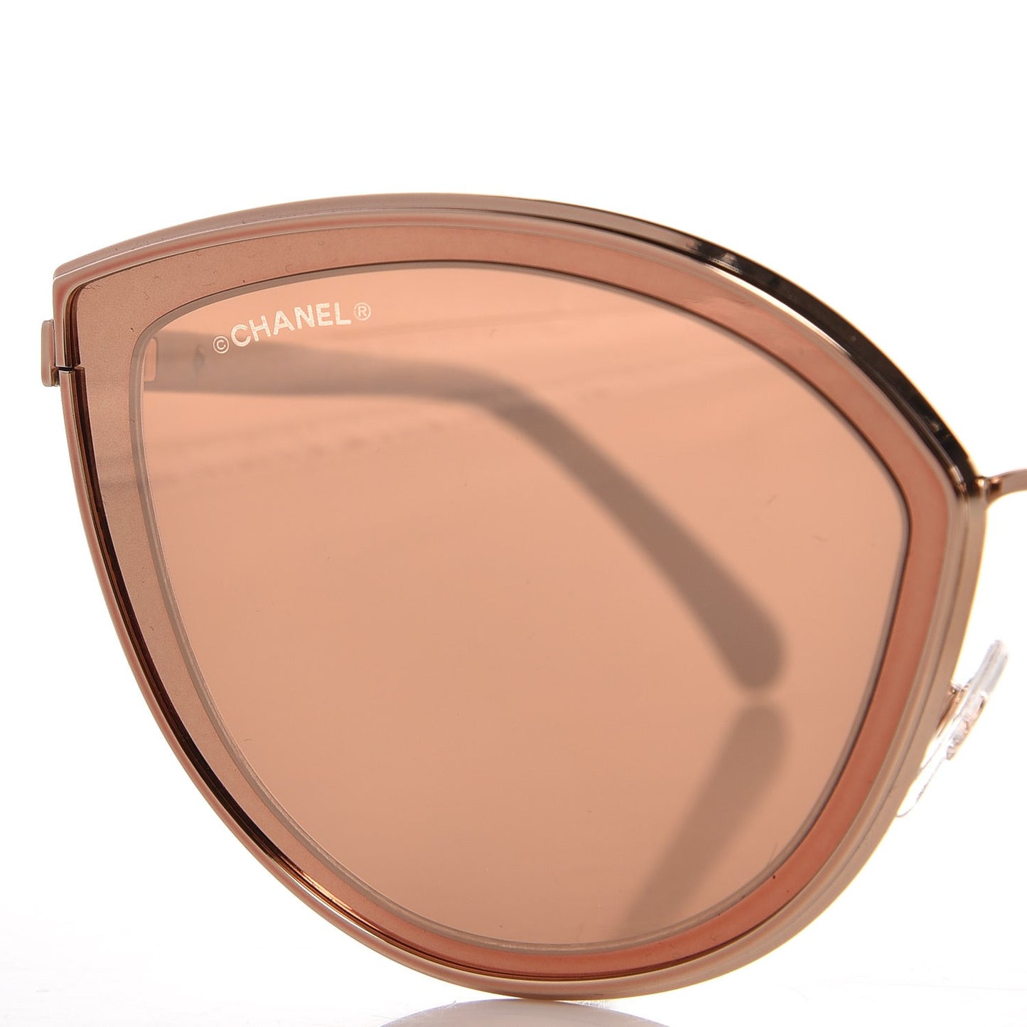 Metal Cat Eye Sunglasses 4222 Pink Gold