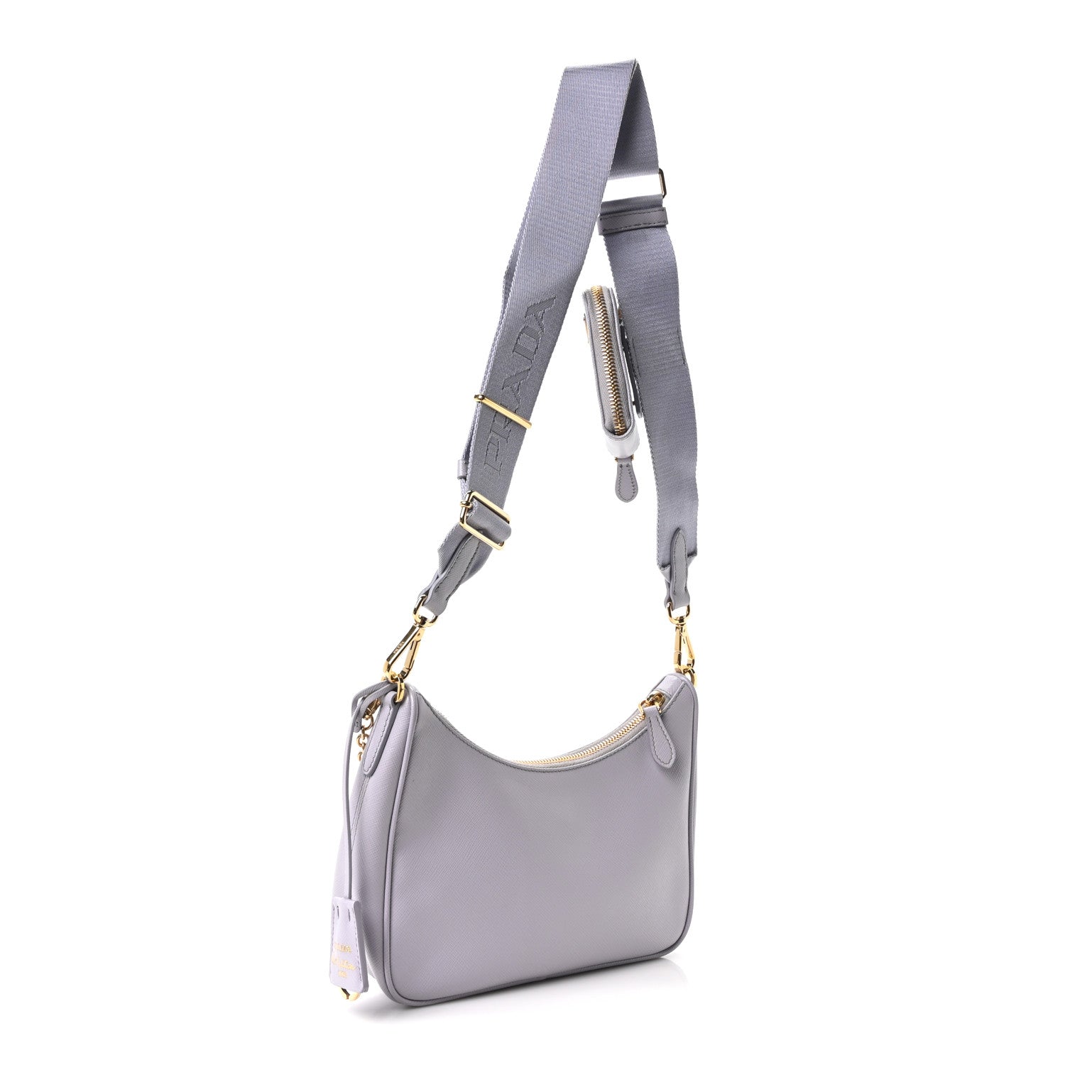 Prada Saffiano Lux Re-Edition 2005 Shoulder Bag  Glicine 3 of 10